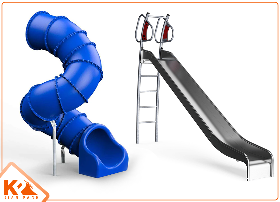 تجهیزات پارکی فلزی یا پلی‌اتیلن